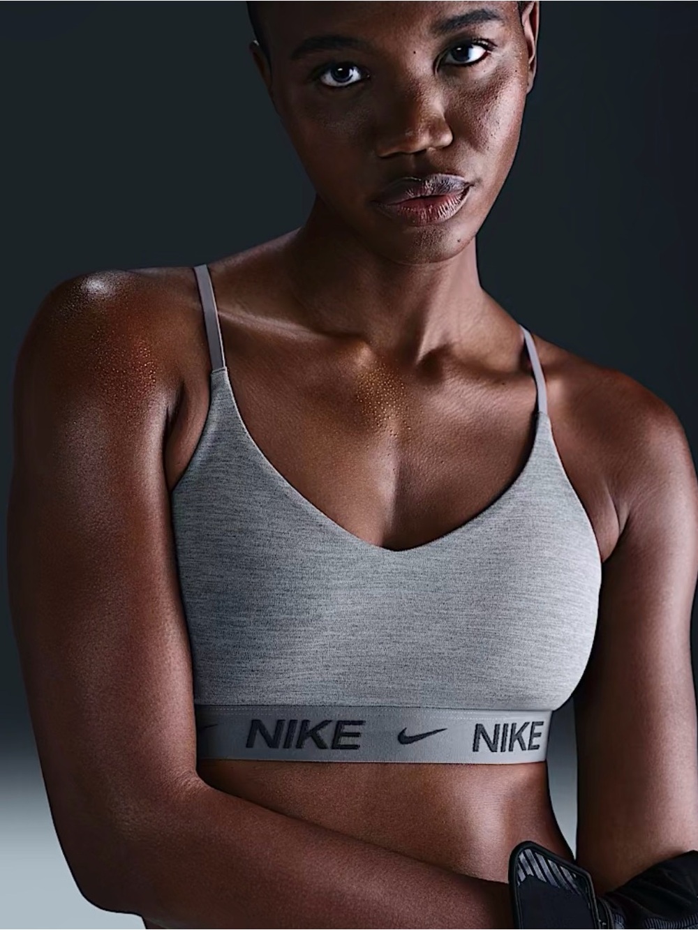 Nike Indy Women's XL Light Support Padded Adjustable Sports Smoke Grey NWT